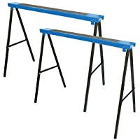 Silverline 783160 Caballetes metálicos plegables- 2 piezas- Carga máxima 125 kg
